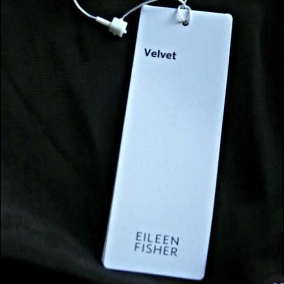 NWT Eileen Fisher Women's Black Silk 3/4 Sleeve‎ Silk Velvet Wrap Dress Size Sm - Picture 9 of 9